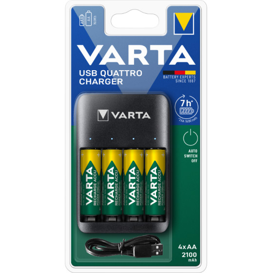 Varta Usb Quattro Charger + 4xAa 2100mAh