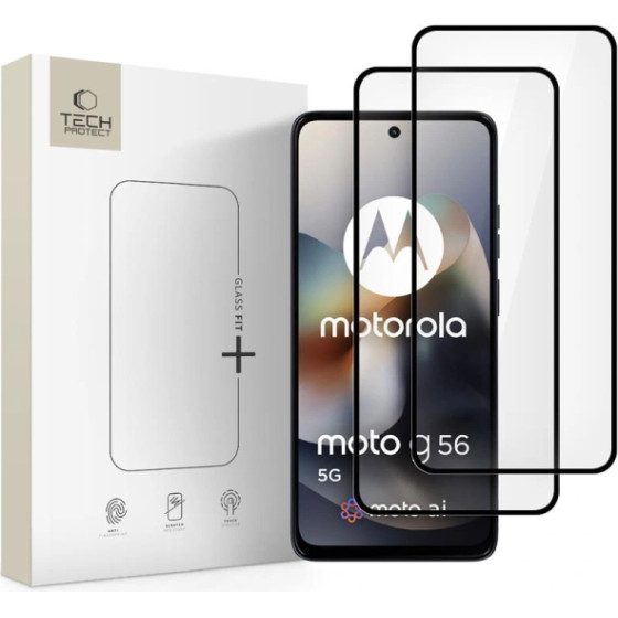 Tech-Protect Full Glass Fit 2-Pack Motorola Moto G56 5G Black - (TPGFMMG56B)