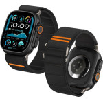 Tech-Protect Replacment Band Nylon Slip Apple Watch 6/7/8/9/10/SE/Ultra 1/2 (44/45/46/49mm) Black - (TPNRNBI4PS)