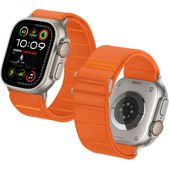 Tech-Protect Replacment Band Nylon Slip Apple Watch 6/7/8/9/10/SE/Ultra 1/2 (44/45/46/49mm) Orange - (TPNRNBI4PSO)