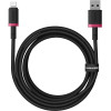 Baseus - Data Cable Dura Series - Usb To Lightning, Fast Charging, 2.4A, 480Mbps, Nylon, 2m - Red / Black - (P10377801U01-03)
