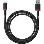 Baseus - Data Cable Dura Series - Usb To Lightning, Fast Charging, 480Mbps, 2.4A, Nylon, 1m - Red / Black - (P10377801U01-01)