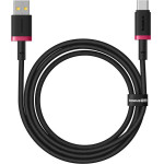 Baseus - Data Cable Dura Series - Usb To Type-C, Fast Charging, 60W, 480Mbps, Naylon, 1m - Red / Black - (P10377802U01-01)