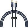 Baseus - Data Cable Explorer - Type-C, Fast Charge, 100W, With Auto Shutdown, Naylon, 1m - Deepsea Blue - (P10319704321-00)