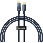 Baseus - Data Cable Explorer - Type-C, Fast Charge, 100W, With Auto Shutdown, Naylon, 1m - Deepsea Blue - (P10319704321-00)