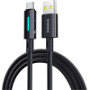 Baseus - Data Cable Lit - Usb To Type-C, 100W, Fast Charging, Light, Button-Control, 2m - Cosmic Black - (P10379002121-01)