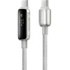 Baseus - Data Cable Vipow - Type-C, Fast Charging, Display, Sleep Mode, 100W, 1m - Galaxy Natural Titanium - (P10381802851-00)