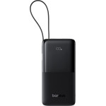 Baseus - Power Bank Bipow 2 - With Built-In USB-C Cable, Type-C, USB, Smart Display, 20000mAh, 20W - Black - (P10077101113-01)