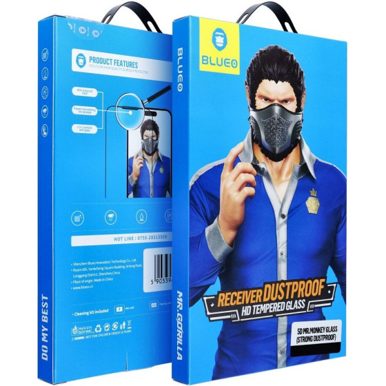 Blueo 5D Mr. Monkey Glass - Apple Iphone 17 Pro Black (Strong Dustproof)