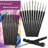 Maaleo Paint Brushes 11pCs With Stand 26118 - (18266-0)