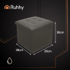 Ruhhy Folding Pouffe Gray 25780 - (18214-0)