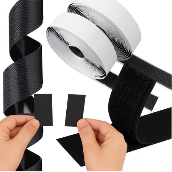 Ruhhy Self-Adhesive Velcro Black 5m x 2.5cm 24237 - (18272-0)