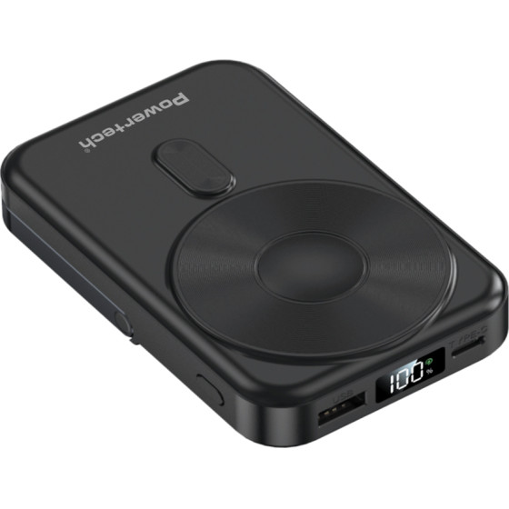 Powertech Power Bank �� ����� 10000mah, Magnetic wireless, 22.5W, ����� - (PT-1416)
