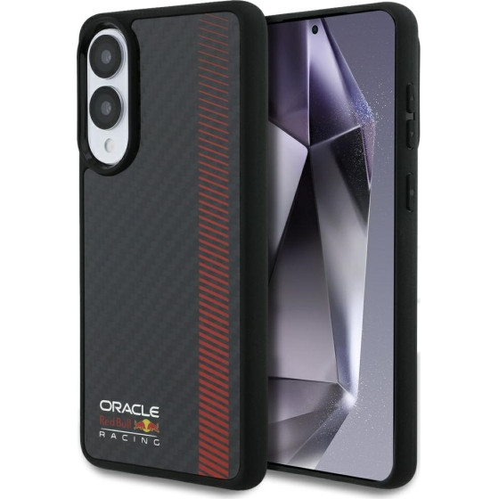 Red Bull Case Real Carbon Fiber Powerbar Magsafe For Samsung Galaxy S25 Edge Black - (RBHMS25E24CFGSMK)