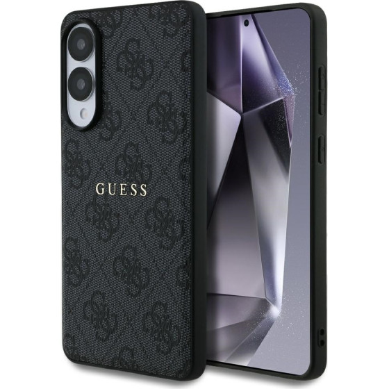 Guess Case 4G Ring Classic Logo Magsafe Samsung Galaxy S25 Edge Black - (GUHMS25EG4GFRK)