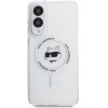 Karl Lagerfeld Case Button Choupette Head Printed Logo Magsafe For Samsung Galaxy S25 Edge White - (KLHMS25EHLSCHH)