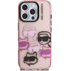 Karl Lagerfeld Case Iml Multi K&C Head Pattern For Iphone 16 Pro Pink - (KLHCP16LHMCHKCP)