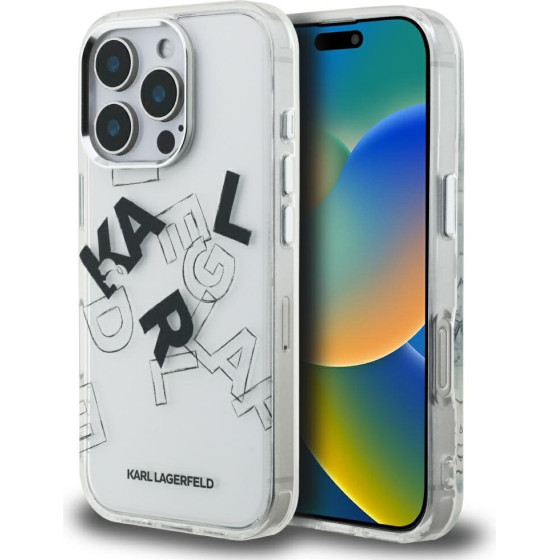 Karl Lagerfeld Case Iml Sketched Graphic For Iphone 16 Pro Max Transparent - (KLHCP16XHMLGFCH)