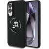 Karl Lagerfeld Case Silicone Double Heads And Circle Magsafe For Samsung Galaxy S25 Edge Black - (KLHMS25ESKCHTCK)