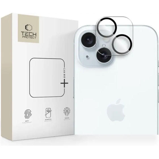 Tech-Protect Cam Fit+ Camera Cover For Iphone 14 / 14 Plus / 15 / 15 Plus - Clear - (28089-0)
