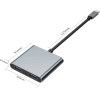 Tech-Protect HB08 4in1 USB-C + USB2.0 + 2 x Hdmi 4K 60HZ Adapter - Gray - (28097-0)
