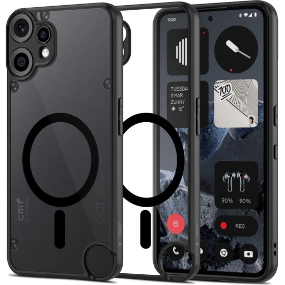 Tech-Protect Magmat Magsafe Case For Nothing Cmf Phone 2 Pro - Black And Clear - (27831-0)