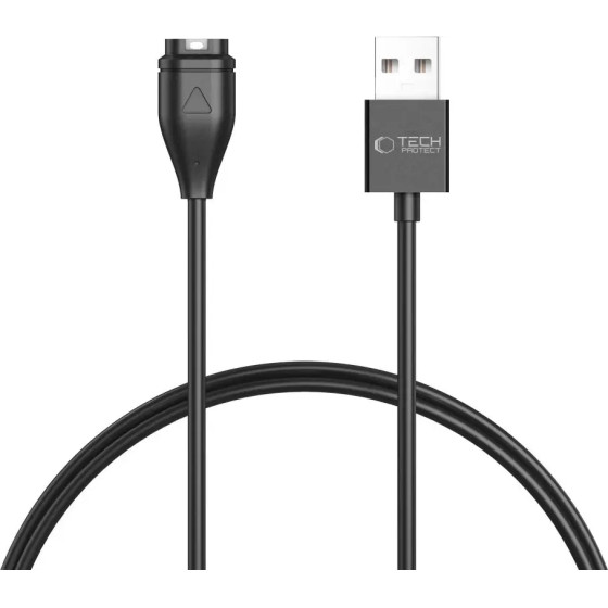 Tech-Protect MC04 Ultraboost USB-A Cable For Garmin Watch 1m - Black - (28073-0)