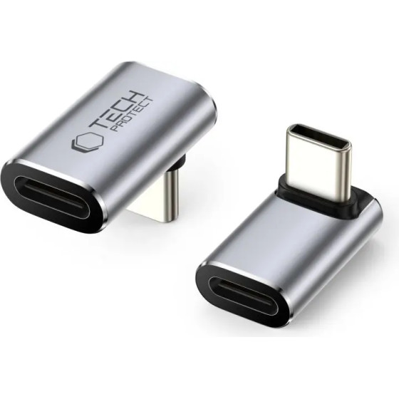 Tech-Protect Ultraboost AA02 USB-C Angled Adapter - Gray - (27781-0)