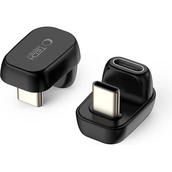 Tech-Protect Ultraboost AA04 USB-C Angled Adapter - Black - (27783-0)