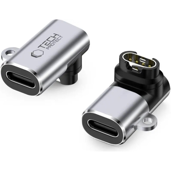Tech-Protect Ultraboost USB-C Angle Adapter For Garmin Watch - Gray - (28173-0)