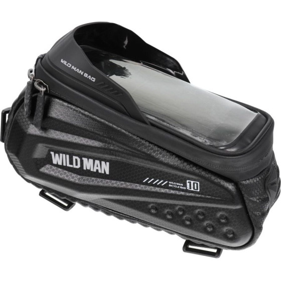 WILDMAN Traveling Bag For Bike Frame With Zipper 1,2L (4 ''- 7'') ES10 black