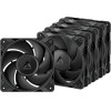 Arctic P12 Pro Pst - 5 Pack - Black 120mm 3000 Rpm Pwm Case Fan - (ACFAN00307A)