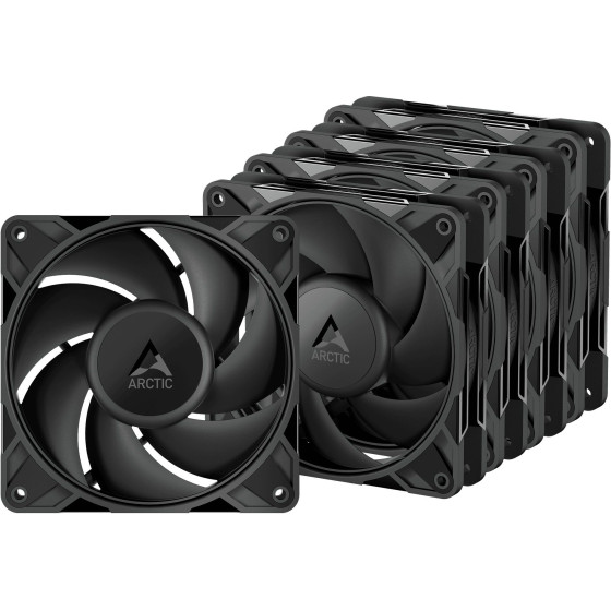 Arctic P12 Pro Pst - 5 Pack - Black 120mm 3000 Rpm Pwm Case Fan - (ACFAN00307A)