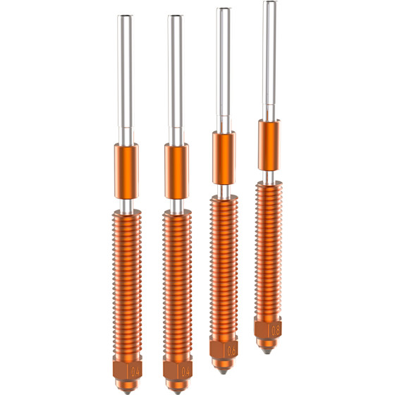 Creality Unicorn K2P Quick-Swap 4x Nozzle Kit 2x0,4 1x0,6 1x0,8 For K2 Plus/Creality Hi - (4008030075)