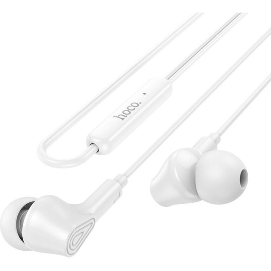 Hoco Wire Earphones Jack 3,5 Mm With Microphone M102 white
