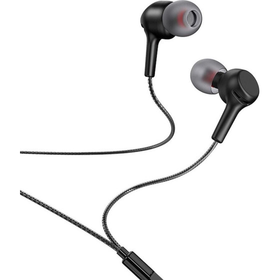 Hoco Wire Earphones Jack 3,5 Mm With Microphone M78 black