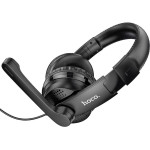 Hoco Wire Headphones Jack 3,5 Mm With Microphone W103 black