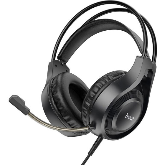 Hoco Wire Headphones Jack 3,5 Mm With Microphone W106 black