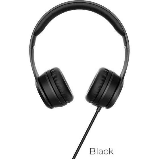 Hoco Wire Headphones Jack 3,5 Mm With Microphone W21 black