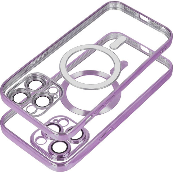 Electro Mag Cover Case Compatible With Magsafe For Iphone 17 Pro Deep Purple OEM