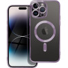 Electro Mag Cover Case Compatible With Magsafe For Iphone 17 Pro Max Deep Purple OEM