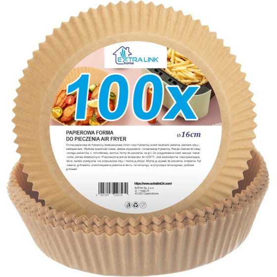 EXTRALINK Home | Paper Fryer Inserts | round, 16cm, 100 Pieces - (EX.28570)