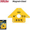 DELI ��������� ����� ����������� �� 45�/90�/135� ������, 4'', 22kg - (DL-HDW50)