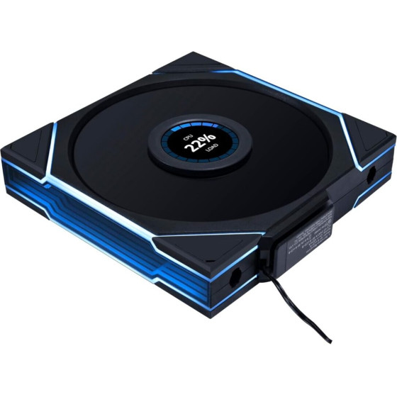 Lian Li Uni Fan TL-Lcd Wireless Reverse 140 Black (1pc) Case Fan - No Controller Included - (G99.14RTLLCD1W1B.00)