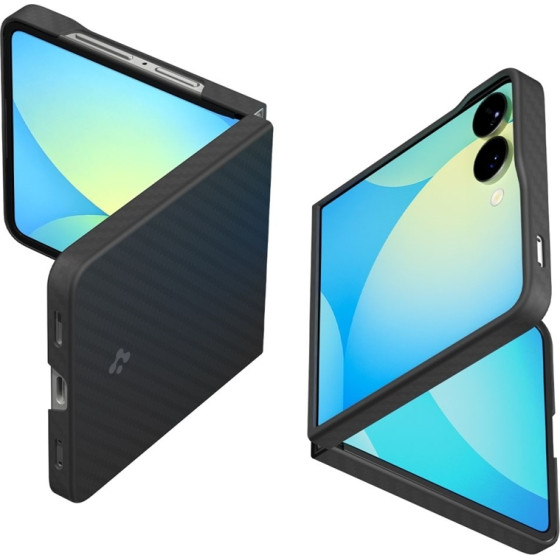 Spigen Airskin Aramid - Case For Samsung Galaxy Z Flip 7 (Black) - (ACS09564)