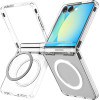 Spigen Ultra Hybrid Pro Mag Magsafe - Case For Samsung Galaxy Z Flip 7 (Clear/White) - (ACS09559)