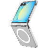 Spigen Ultra Hybrid Pro Mag Magsafe - Case For Samsung Galaxy Z Flip 7 (Clear/White) - (ACS09559)