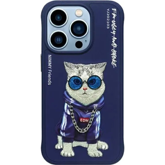 Nimmy Glasses Cool Cat Case For Iphone 15 Pro - Blue - (NIM000060-0)