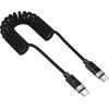 Hoco ������� �������� USB-C �� USB-C 60W Spring Braided Cable ����� 1.5m - (DU59 Bamboo)