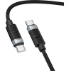 Hoco ������� �������� USB-C �� USB-C 60W Spring Braided Cable ����� 1.5m - (DU59 Bamboo)